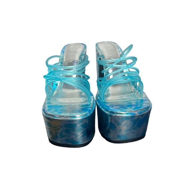 Dolls Kill CLUB EXX Wet Hot Summer Platform Heels Size 9 - Picture 3 of 8